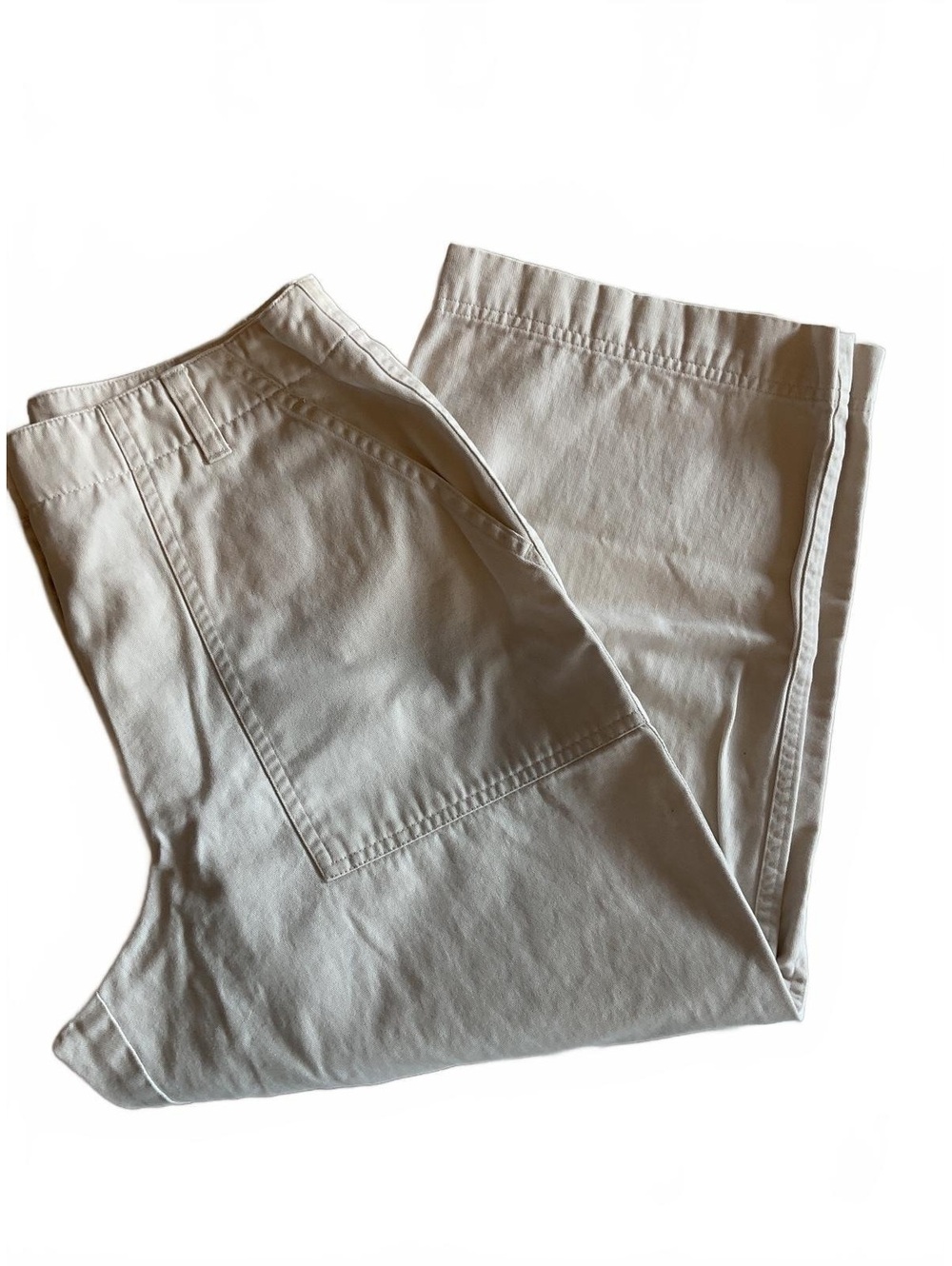 Jones New York Khaki Capri Pants Classic Casual Cotton Blend Cropped